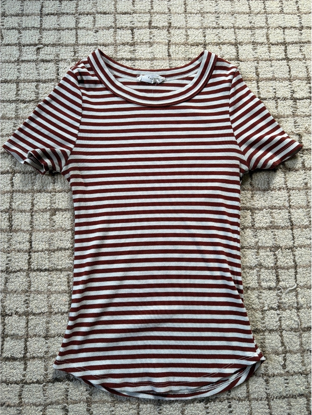 Women’s Carly Jean Los Angeles Striped Shirt preppy Nautical Minimalist Med